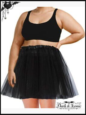 Women's Adult Tutu Skirt Plus Size 3-Layer Tulle Dance Ballet Short Skirt